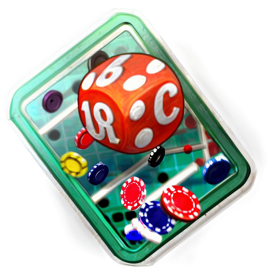 Casino Game Elements3 D PNG Image