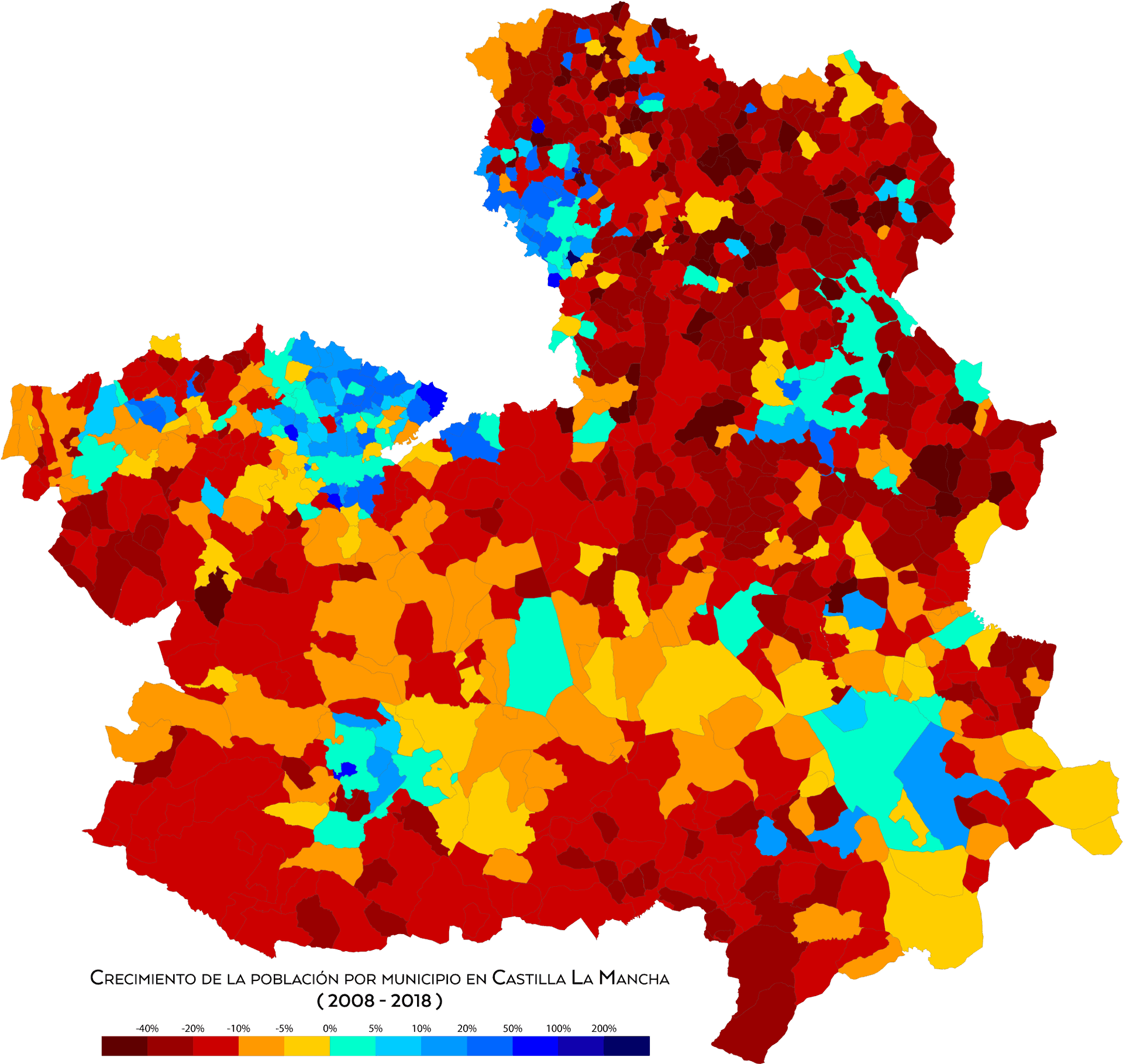 Castilla La Mancha Population Growth20082018 PNG Image