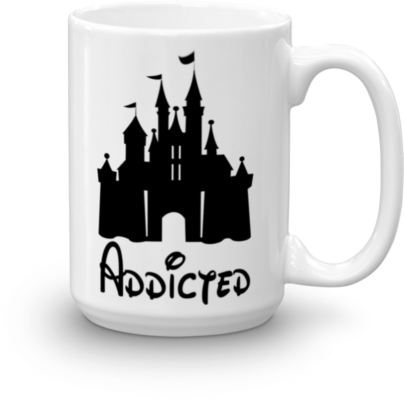 Castle Silhouette Mug Design PNG Image