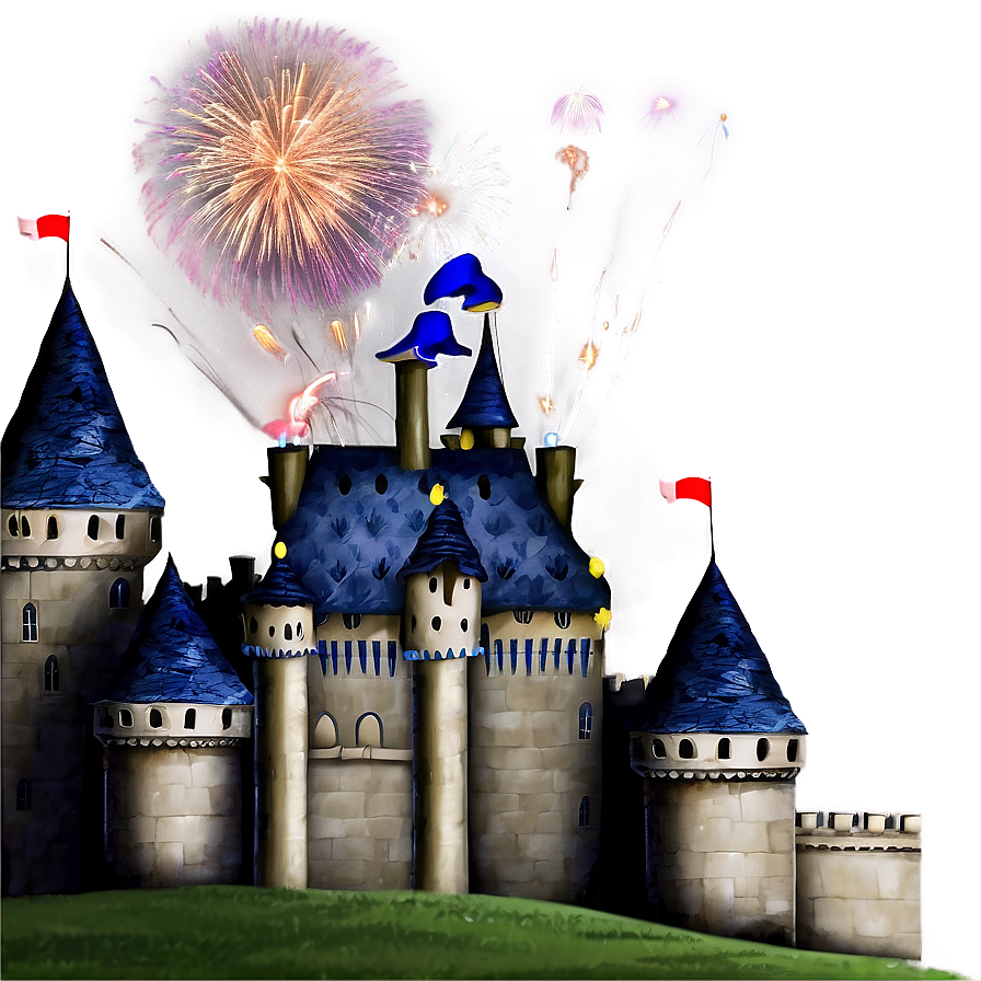 Castle With Fireworks Png Txs70 PNG Image