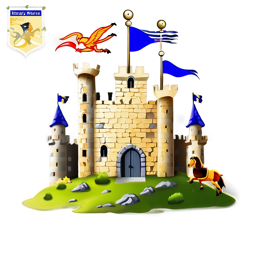 Castle With Knights Png Grl PNG Image