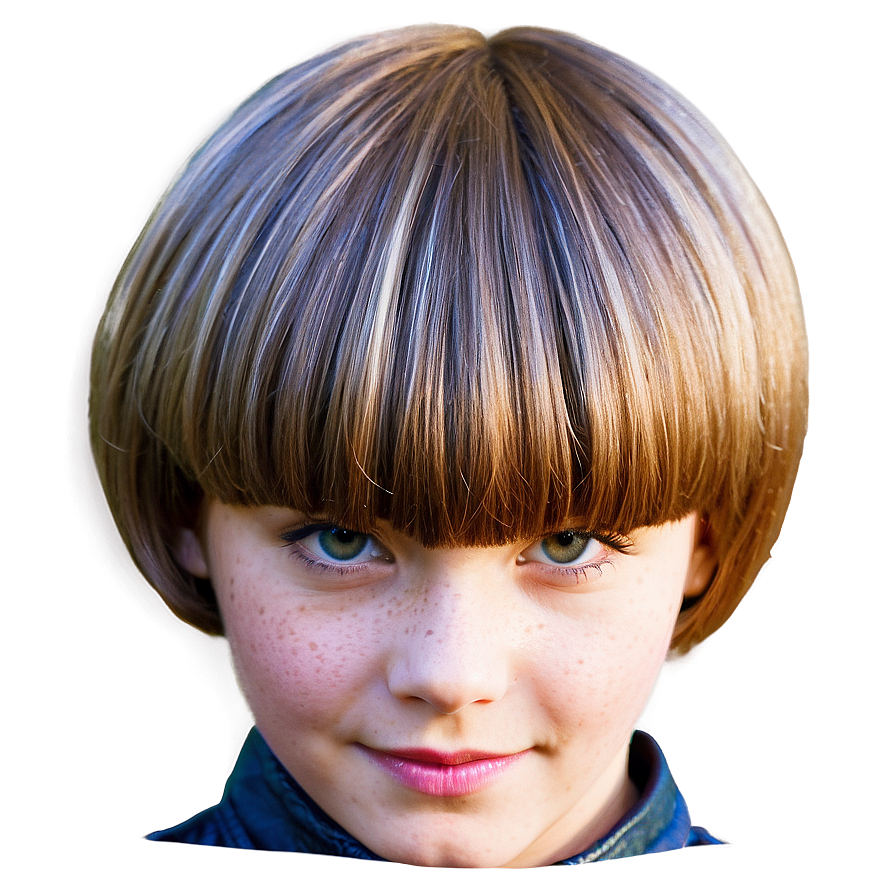 Casual Bowl Haircut Style Png 06212024 PNG Image