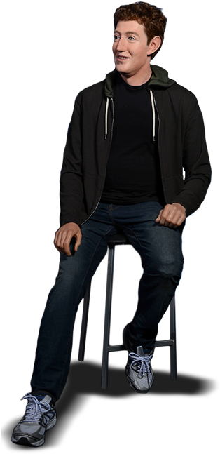 Casual Man Seatedon Stool PNG Image