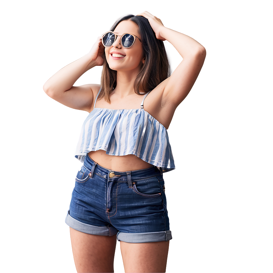 Casual Summer Jorts Png Hfl PNG Image