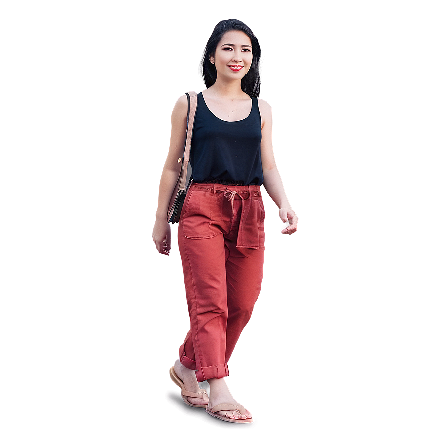 Casual Woman Walking Png Cce PNG Image