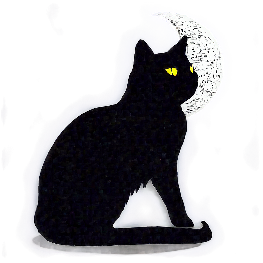 Cat And Moon Silhouette Png Ovc PNG Image