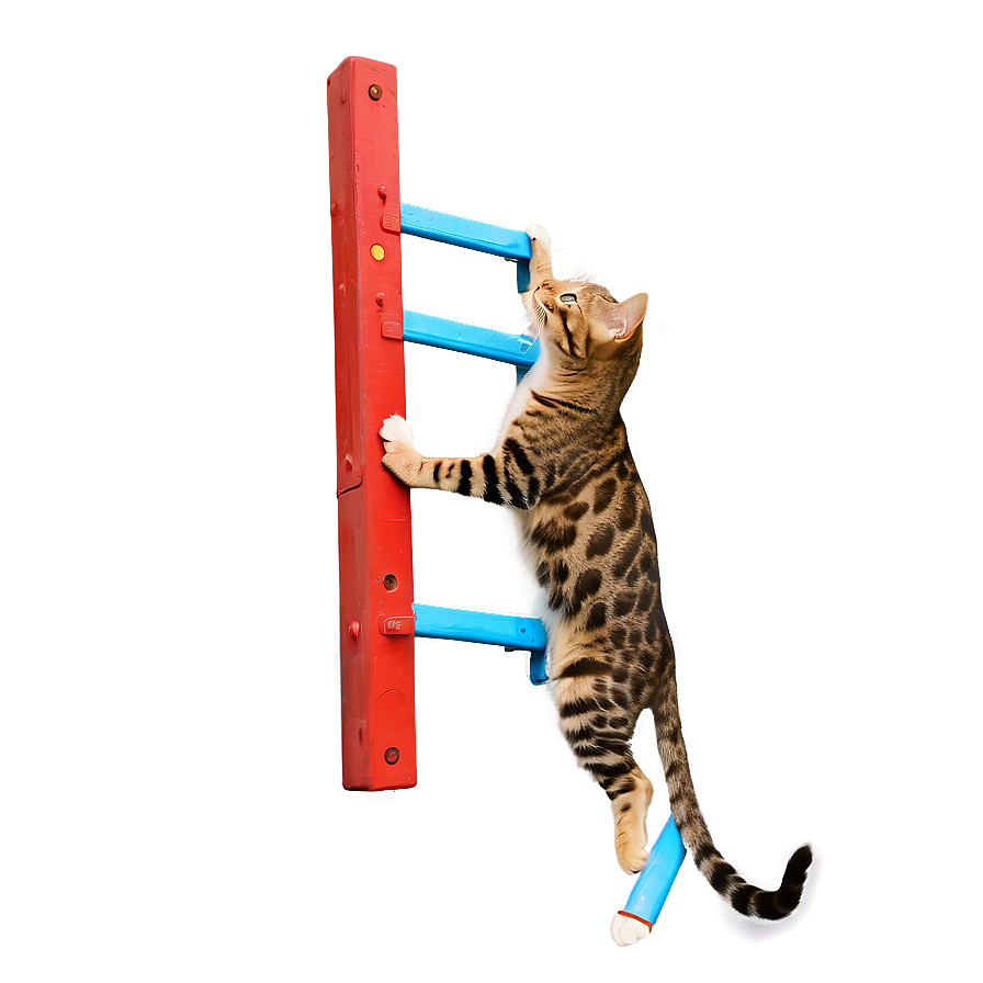 Cat Climbing Adventure Png D PNG Image