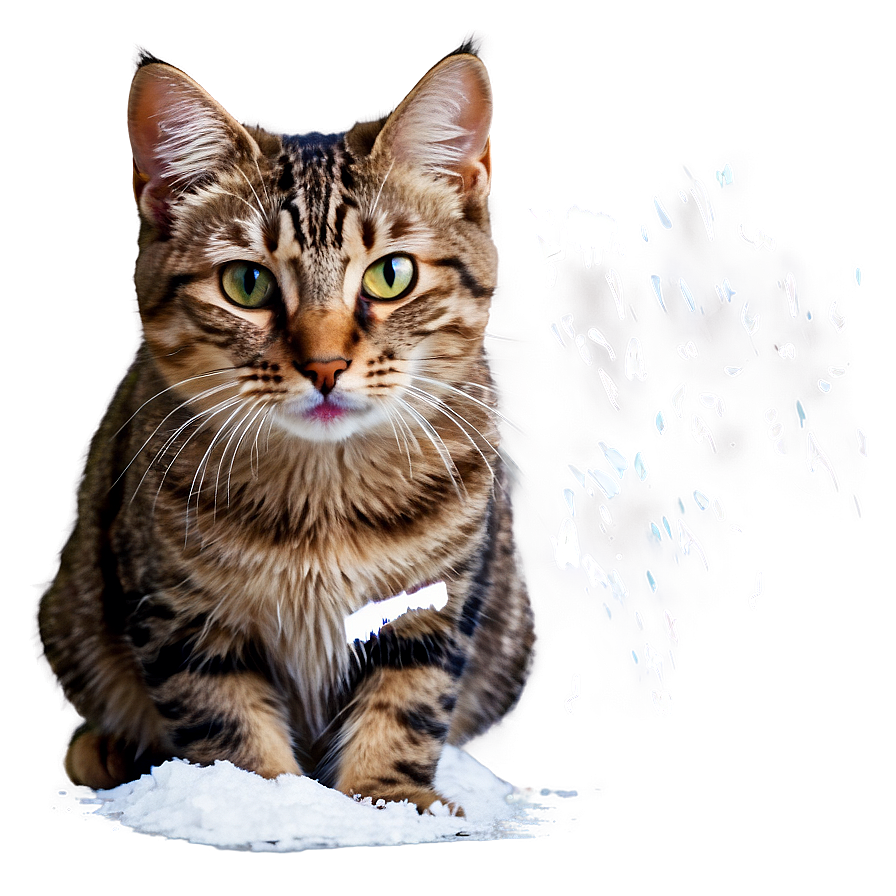 Cat In Snow Winter Png A PNG Image