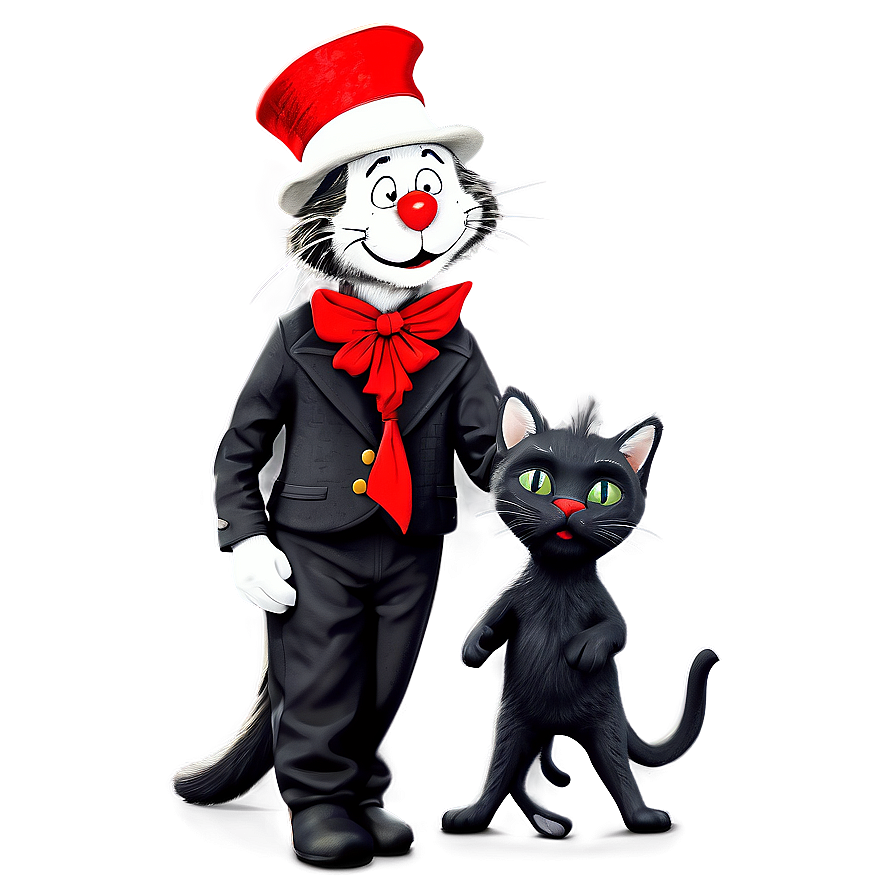 Cat In The Hat Graphic Png Pmn PNG Image