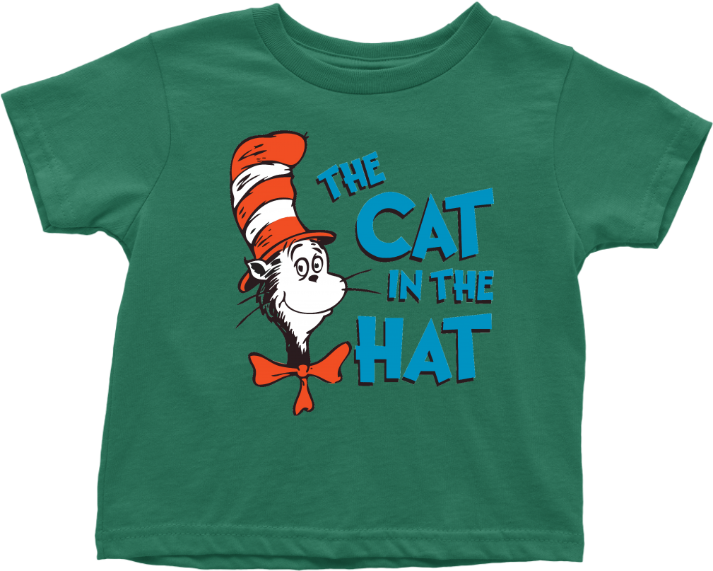 Cat In The Hat T Shirt Design PNG Image