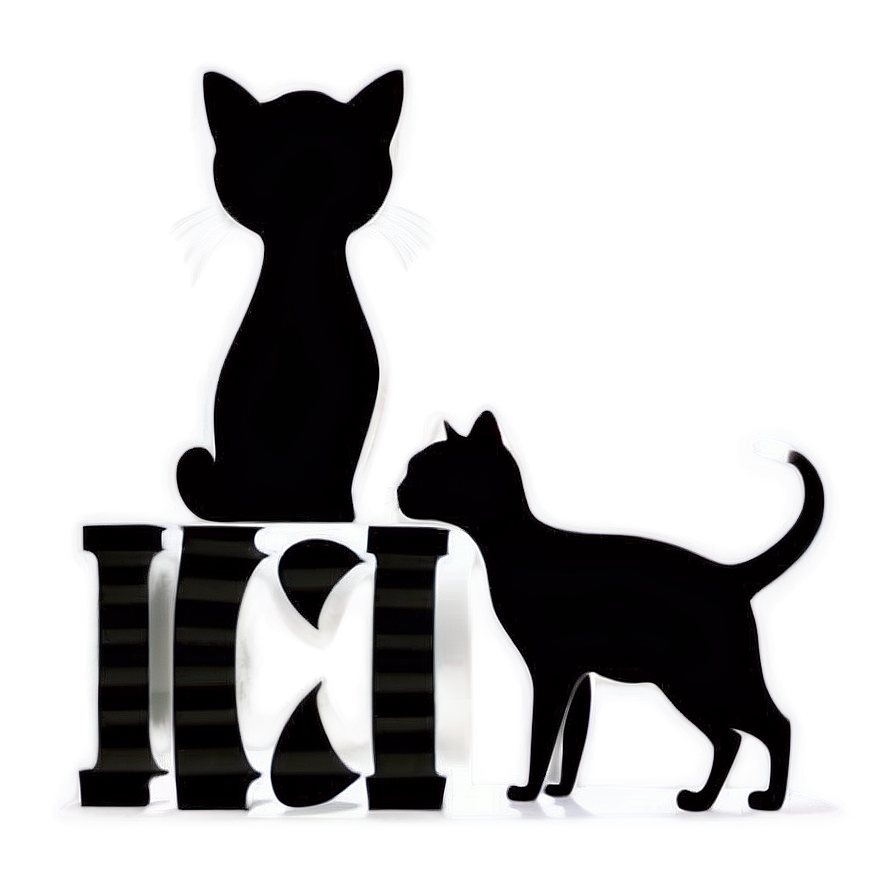 Cat Love Silhouette Png Rux32 PNG Image