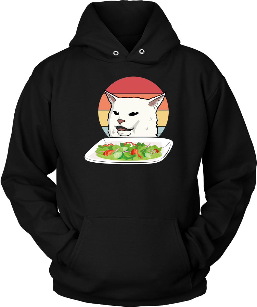 Cat Salad Hoodie Meme PNG Image