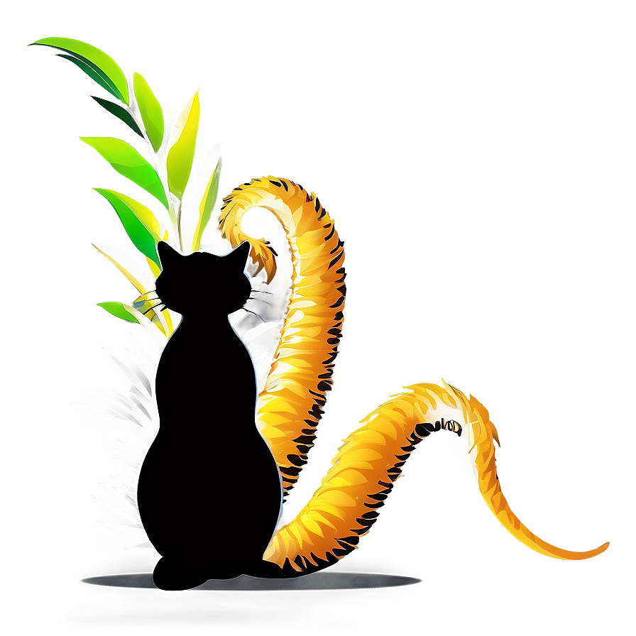 Cat Tail Silhouette Png 06122024 PNG Image