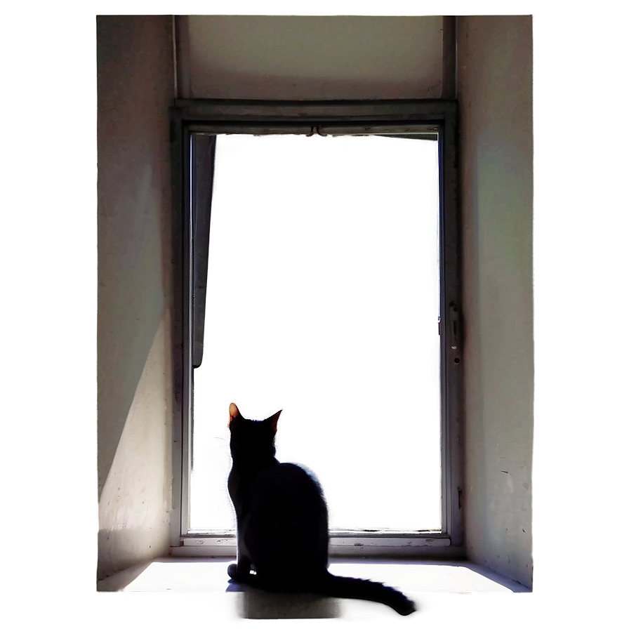 Cat Window Silhouette Png Wgm54 PNG Image