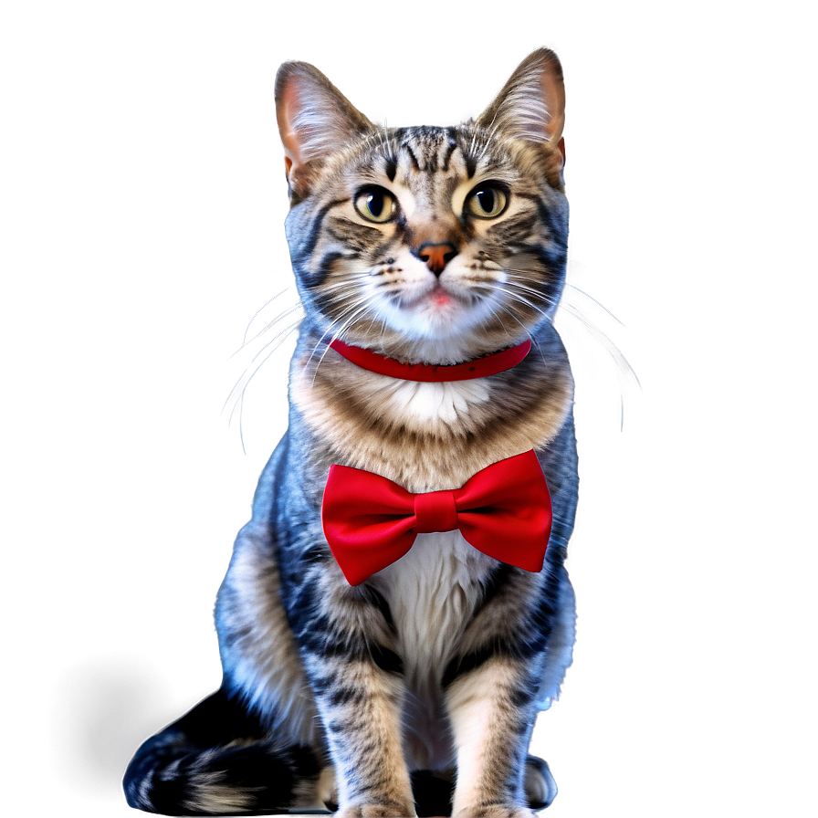 Cat With Bow Tie Png A PNG Image