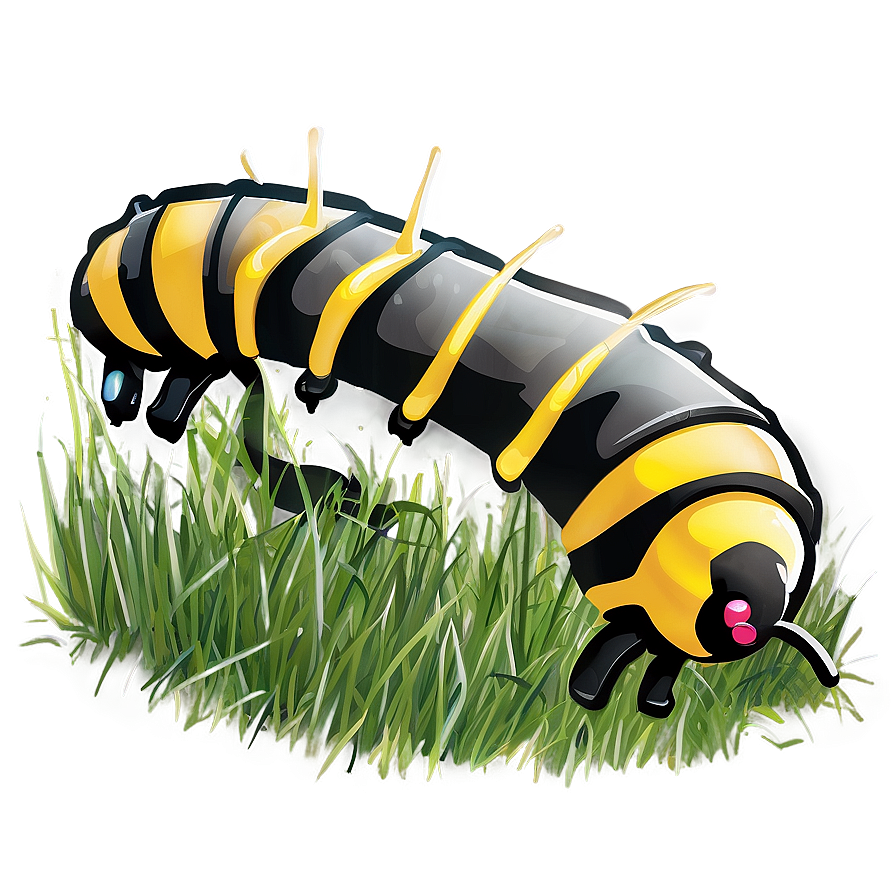 Caterpillar In Grass Png 05232024 PNG Image