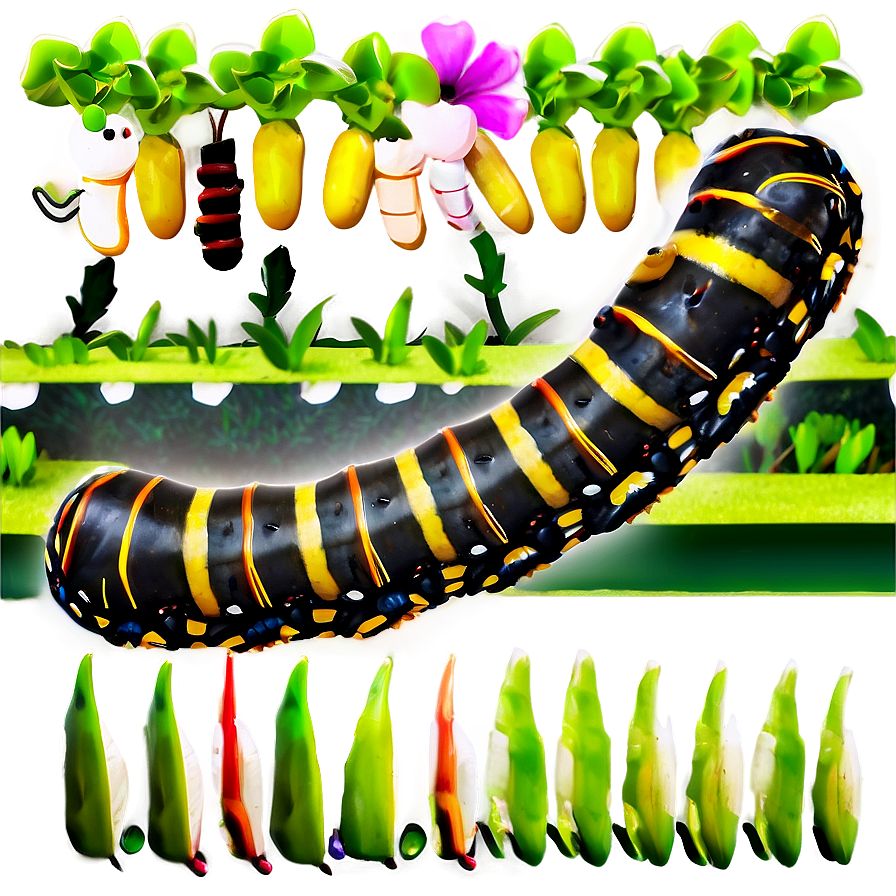 Caterpillar In The Garden Png Dvk84 PNG Image