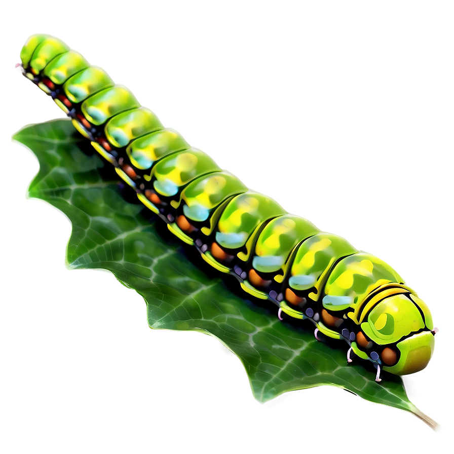 Caterpillar On Leaf Png Kro81 PNG Image