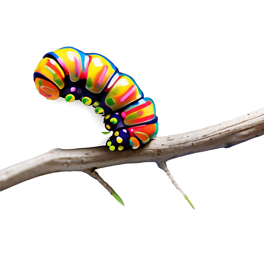 Caterpillar On Twig Png 05232024 PNG Image