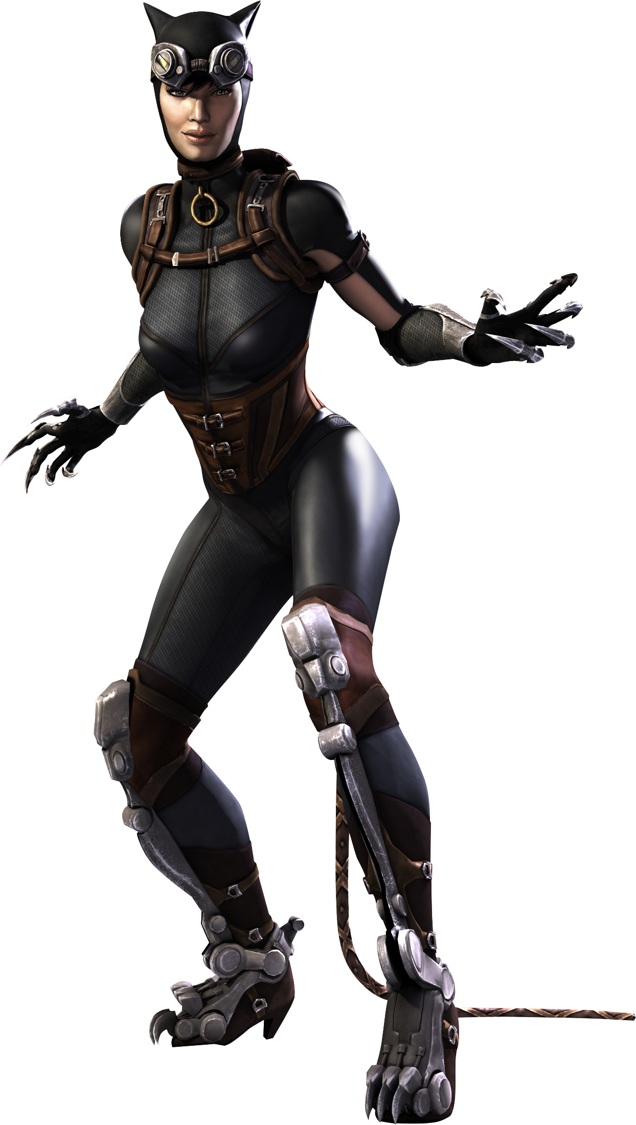 Catwoman Animated Character Pose PNG Image