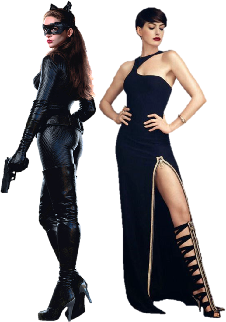 Catwoman Dual Persona PNG Image