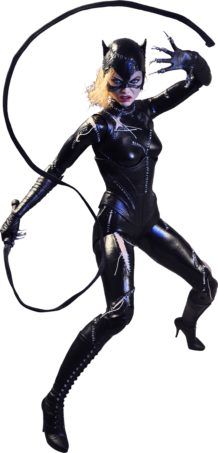 Catwomanin Action Pose PNG Image