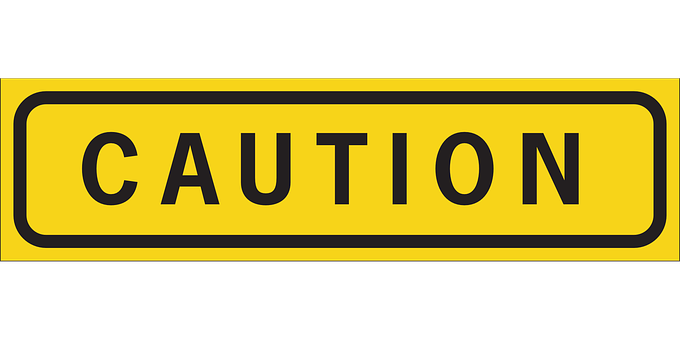 Caution Sign Yellow Black PNG Image