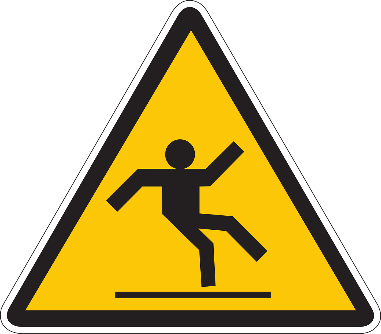 Caution_ Slippery_ Surface_ Sign PNG Image