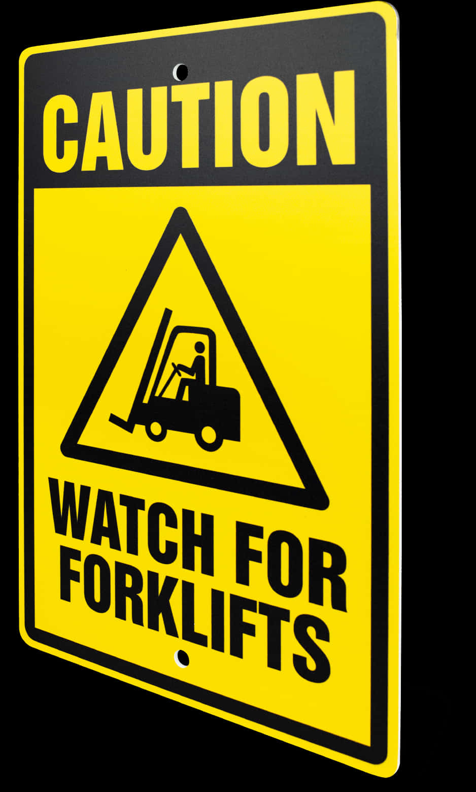 Caution Watch For Forklifts Sign PNG Image