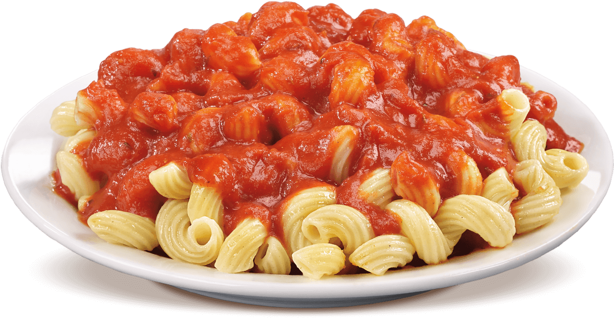 Cavatappi Pastawith Marinara Sauce PNG Image