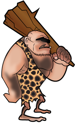 Caveman_with_ Club_ Illustration.png PNG Image