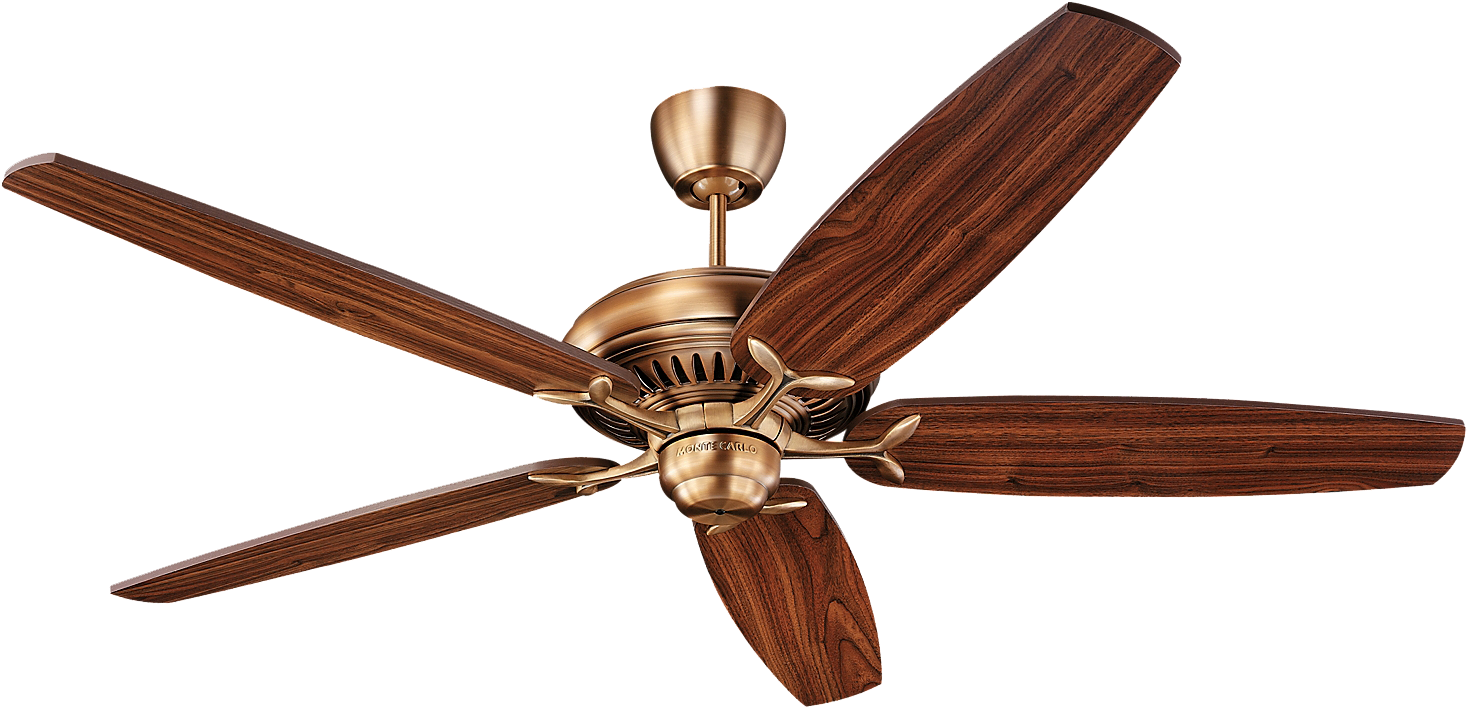 Ceiling Fan Bronze Finish PNG Image