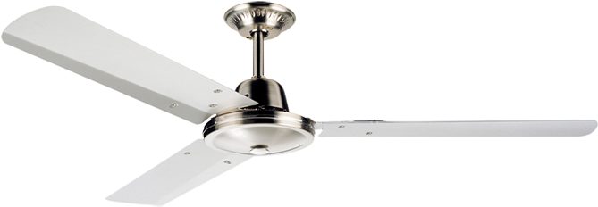 Ceiling Fan Silver Blades PNG Image