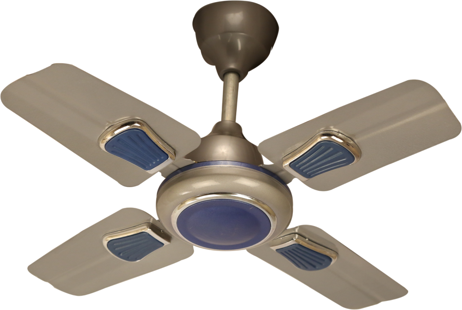 Ceiling Fanwith Blue Accents.png PNG Image