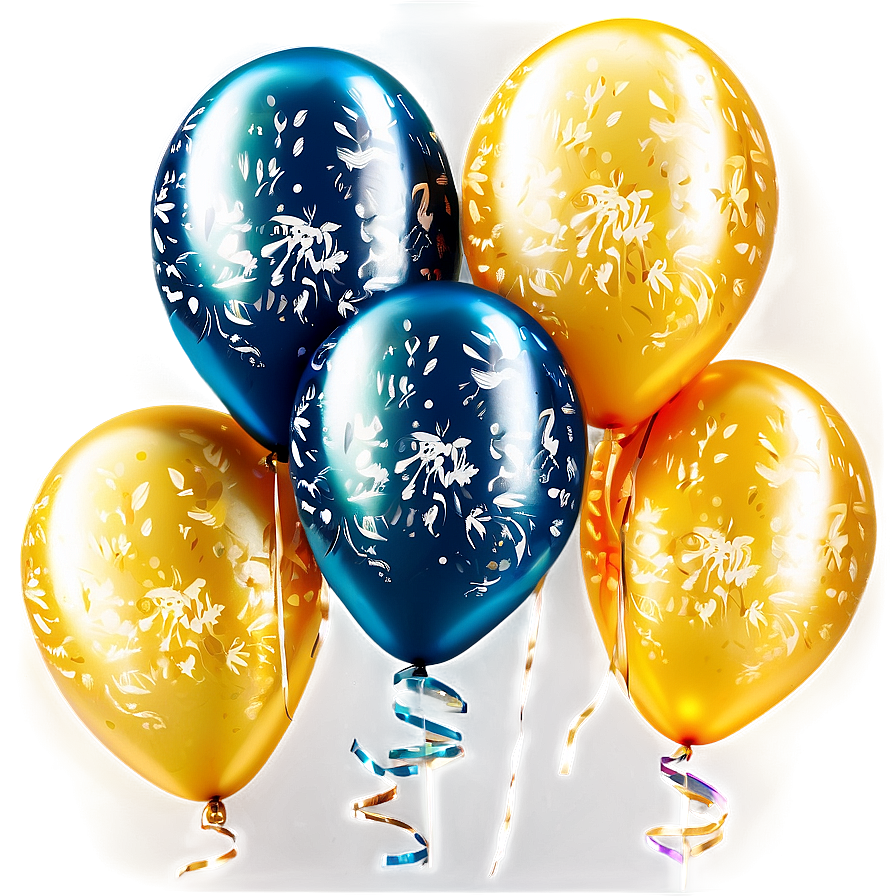 Celebration Gold Balloon Png 5 PNG Image