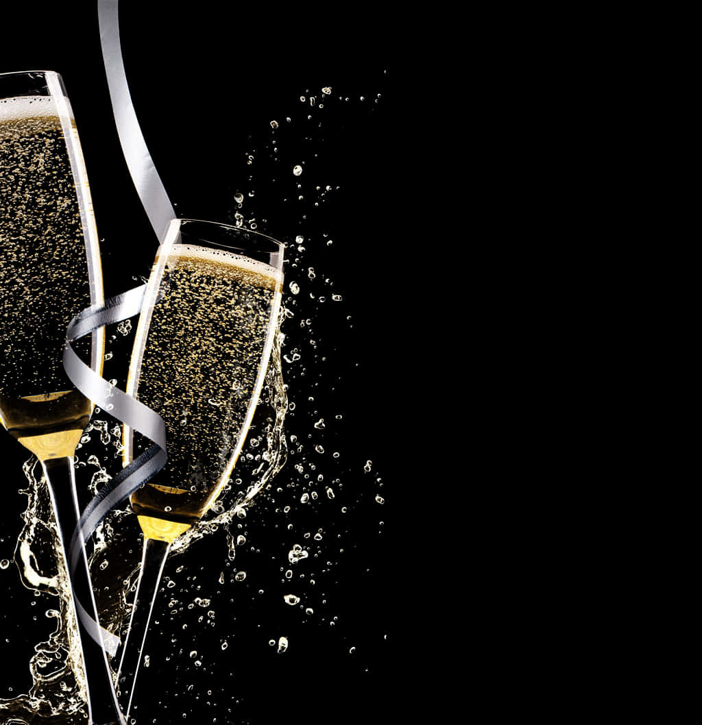 Celebratory Champagne Toast PNG Image