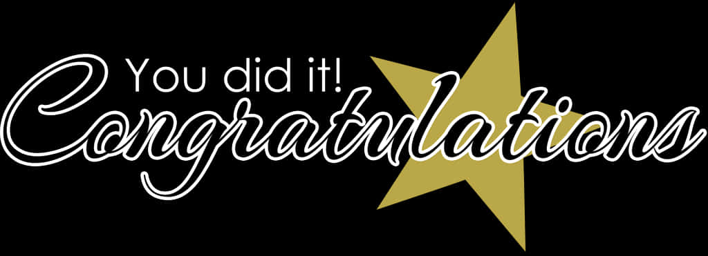 Celebratory Congratulations Banner PNG Image