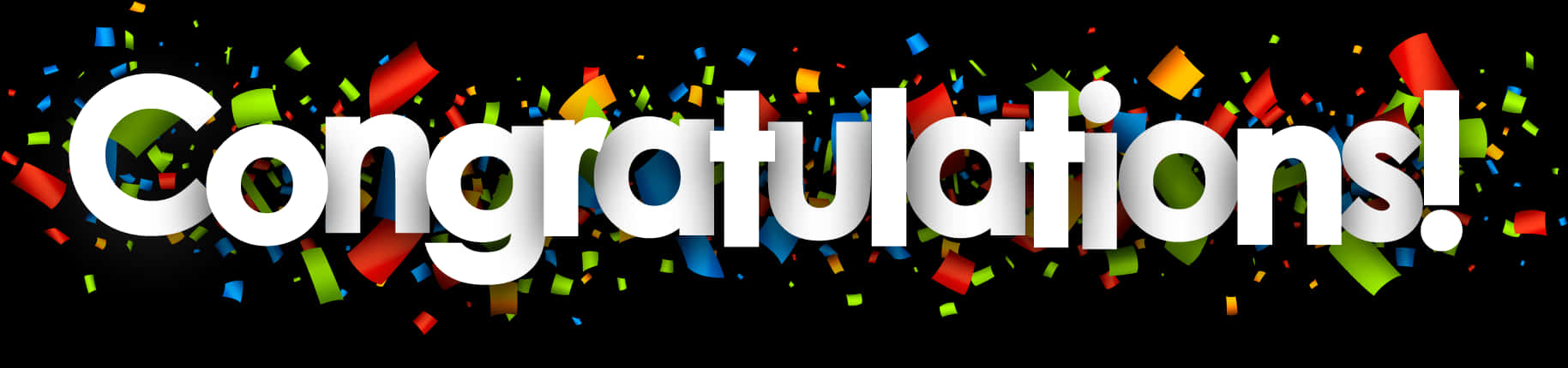 Celebratory Congratulations Banner PNG Image