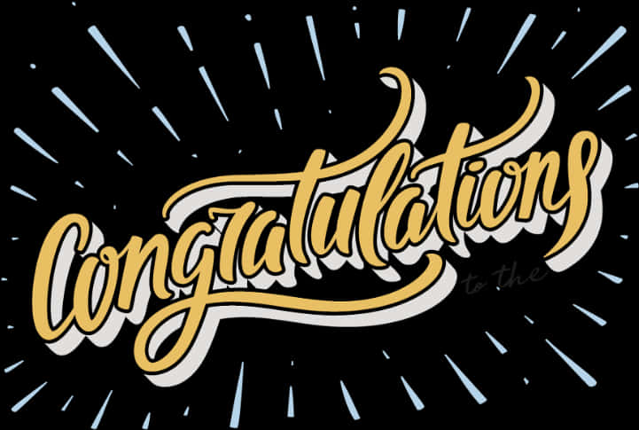 Celebratory Congratulations Graphic PNG Image