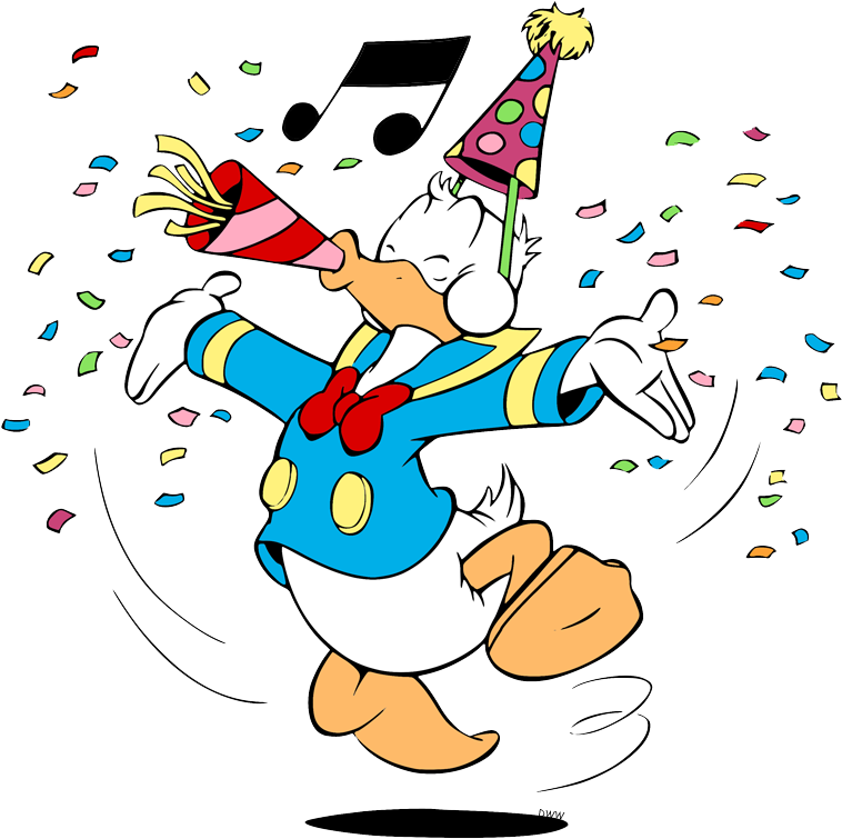 Celebratory_ Donald_ Duck_ Party_ Horn PNG Image