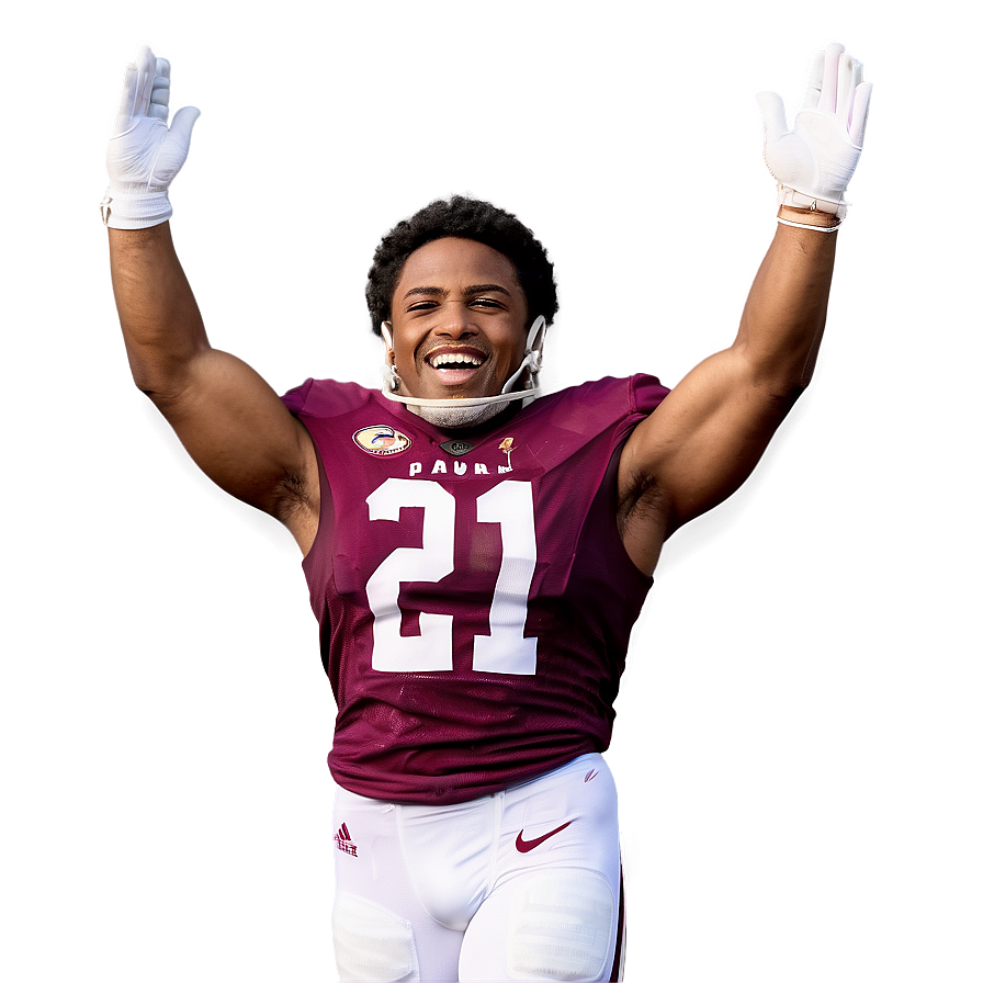 Celebratory Football Player Number21 PNG Image