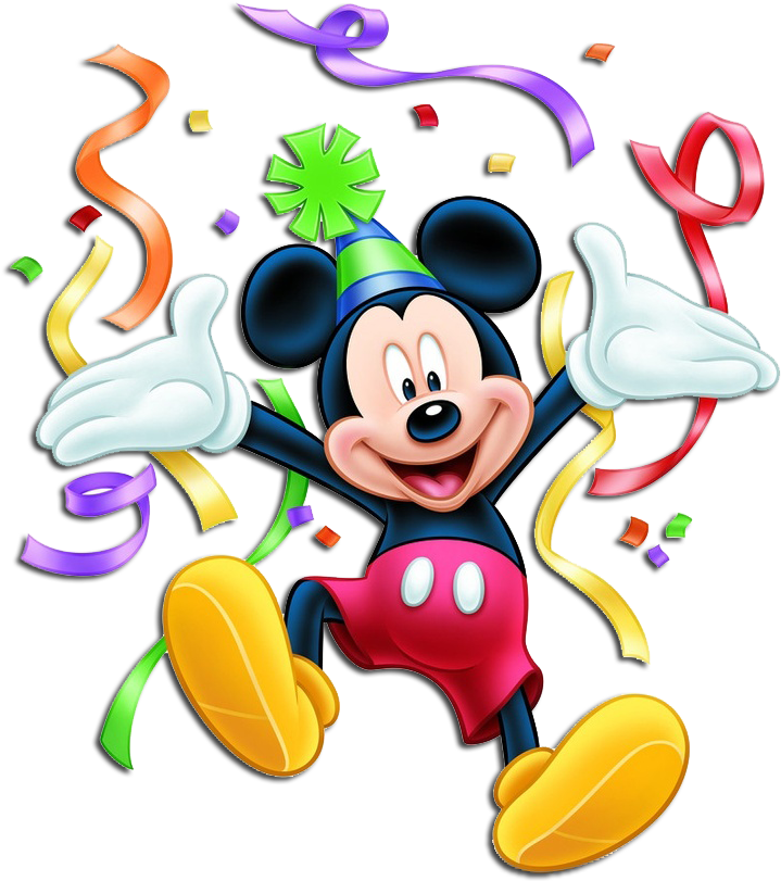 Celebratory Mickey Mouse Confetti PNG Image