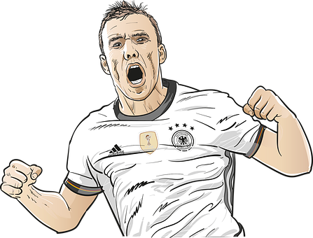 Celebratory Soccer Player Illustration PNG Image