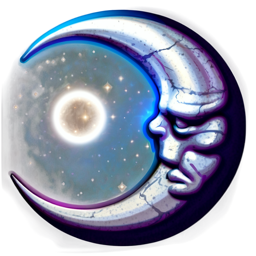 Celestial Crescent Artwork Png 06252024 PNG Image