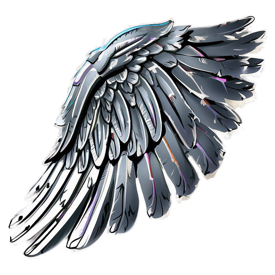 Celestial White Wings Outline Png 06262024 PNG Image