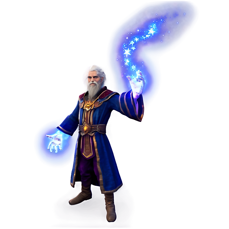 Celestial Wizard With Stars Png Kha PNG Image