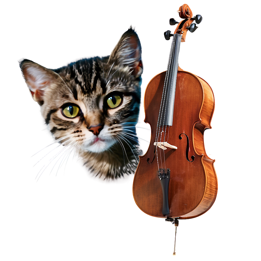 Cello And Cat Png Nck57 PNG Image