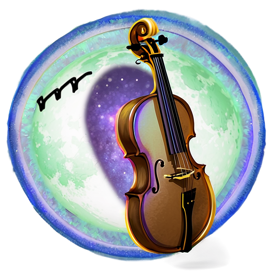 Cello In The Moonlight Png Myn79 PNG Image