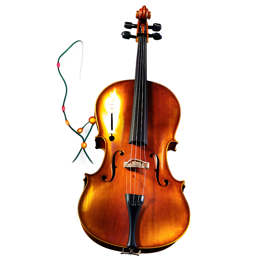 Cello With Christmas Lights Png 45 PNG Image