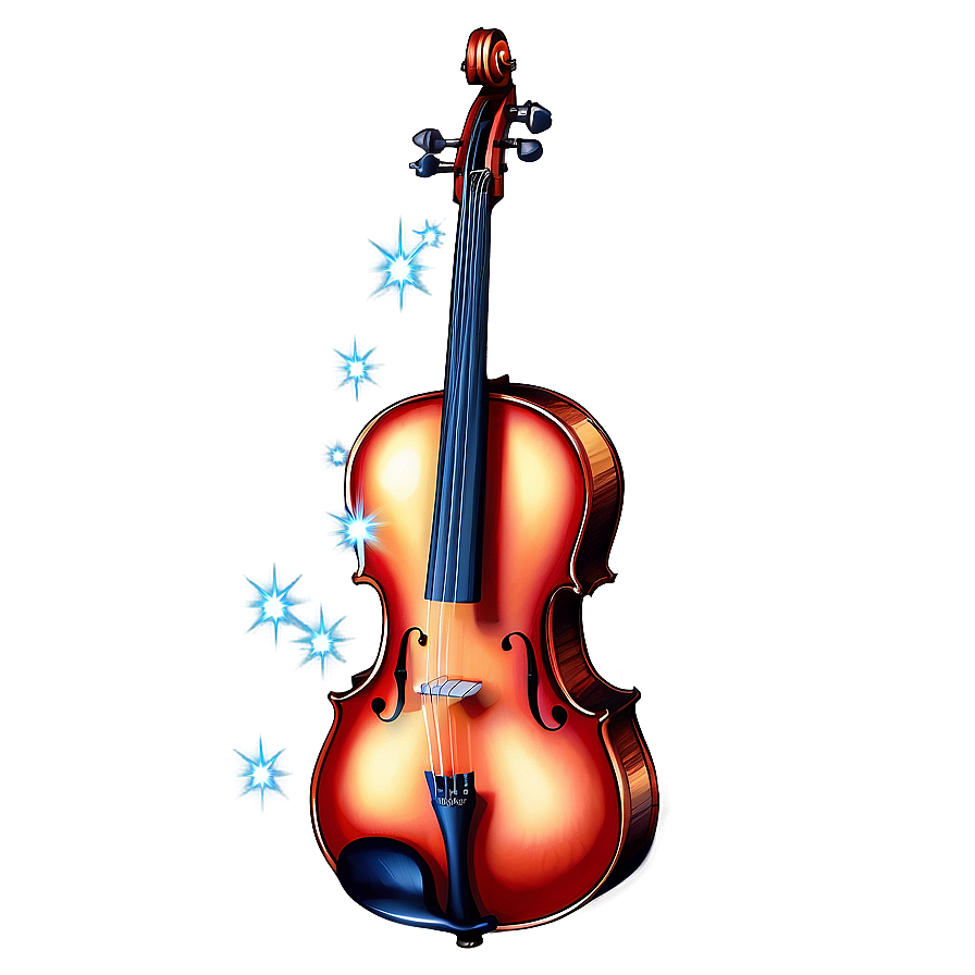 Cello With Sparkles Png Pvu PNG Image